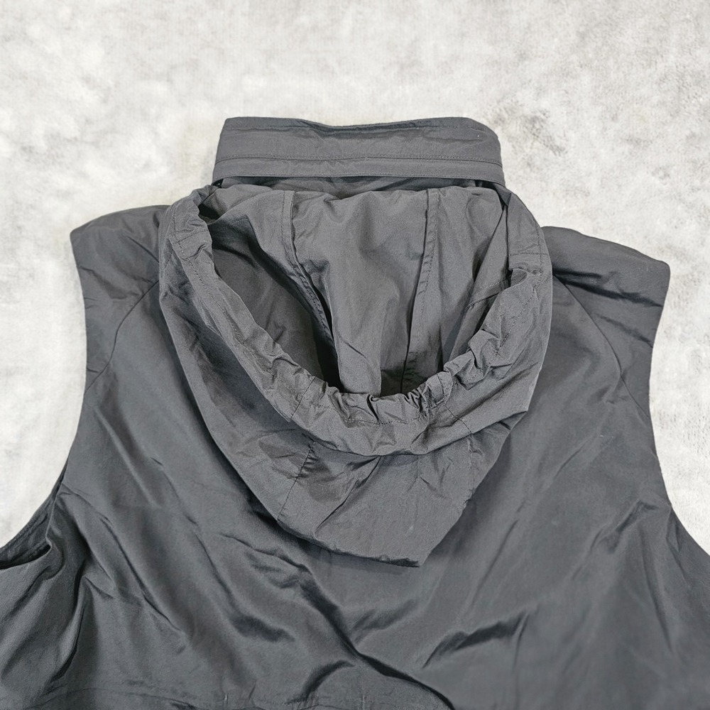 Alwrld Black Biodegradable Vest Full Zip Hooded Sleeveless Puffer Jacket Mens M - Picture 10 of 16